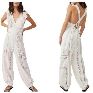 Free People Mikayla eyelet jumpsuit XS NWT
